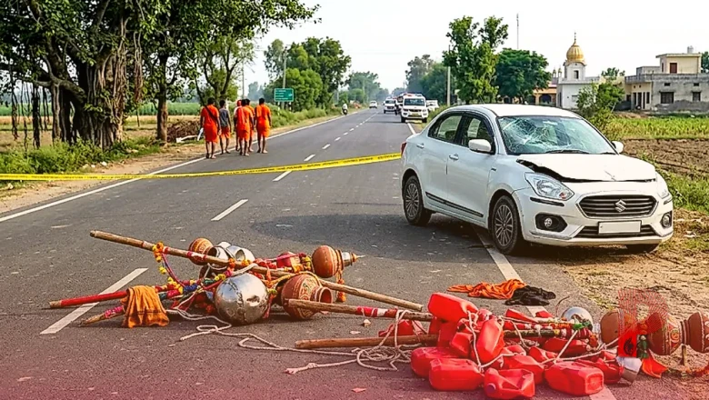 पंजाब के फतेहगढ़ साहिब में सड़क हादसा: कार ने कांवड़ियों को मारी टक्कर, 3 की मौत और 1 गंभीर रूप से घायल