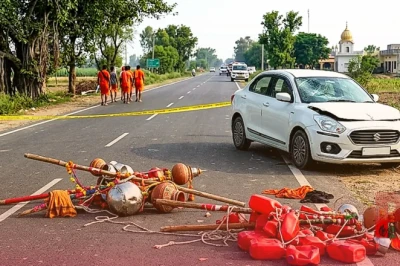 पंजाब के फतेहगढ़ साहिब में सड़क हादसा: कार ने कांवड़ियों को मारी टक्कर, 3 की मौत और 1 गंभीर रूप से घायल