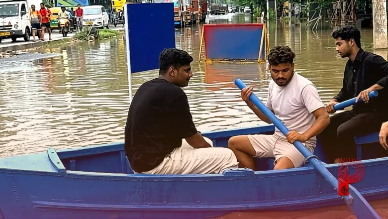 गुरुग्राम में सड़क पर नाव चलाने का मामला: कंपनी ने मांगी माफी, 50,000 रुपये के चालान की सच्चाई आई सामने