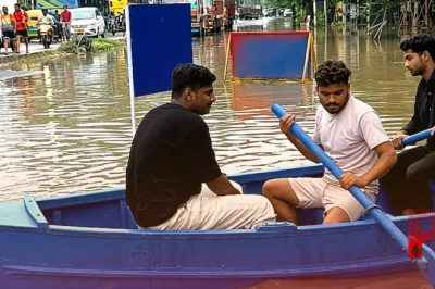 गुरुग्राम में सड़क पर नाव चलाने का मामला: कंपनी ने मांगी माफी, 50,000 रुपये के चालान की सच्चाई आई सामने
