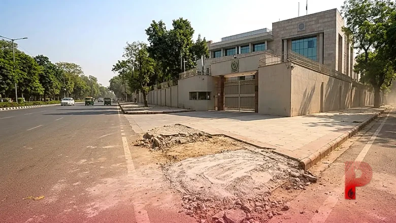 भारत का पाकिस्तान को कड़ा संदेश, दिल्ली में हाई कमीशन के बाहर से हटाया अवैध घेरा