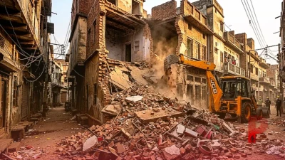प्रतापगढ़ में ढहा 100 साल पुराना मकान, 6 लोगों की मौत के बाद जागे अफसर, 451 जर्जर मकानों पर चला बुलडोजर