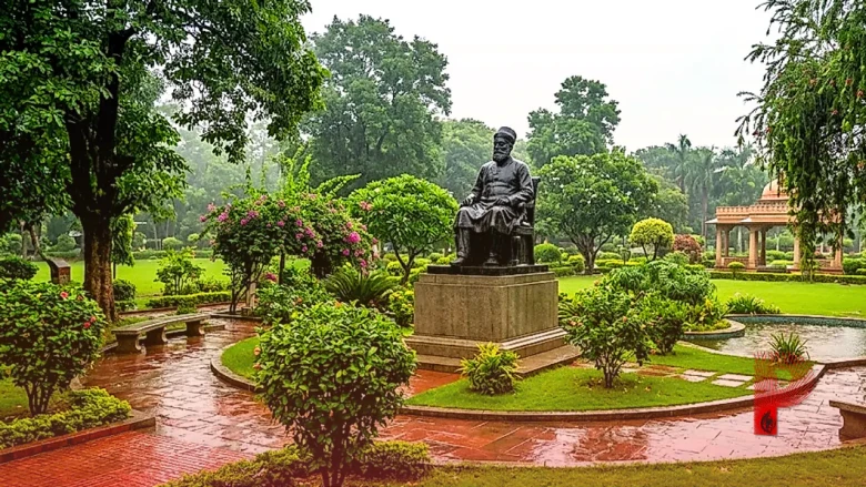 जमशेदपुर का जुबली पार्क: बारिश की फुहारों में जन्नत जैसा दिखता है जमशेदजी टाटा की प्रतिमा का इलाका