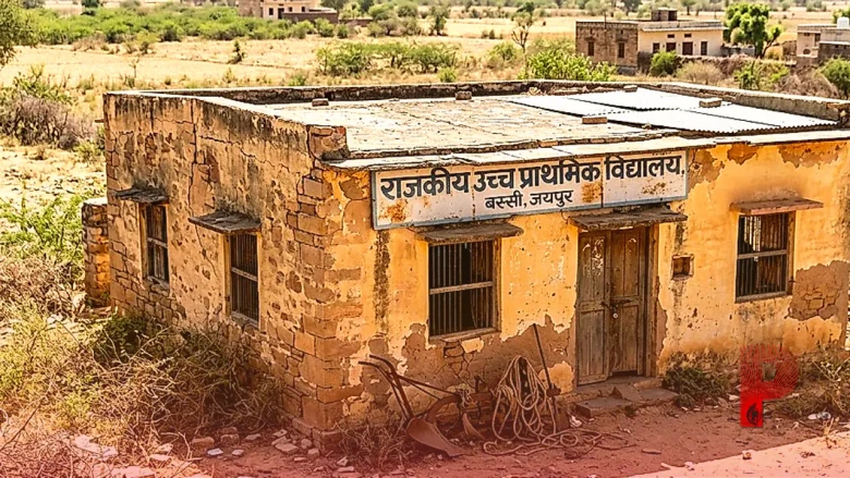 ग्राउंड रिपोर्ट: जयपुर में ढाई साल से किसान के तबेले में भविष्य तलाश रहे बच्चे, बदहाल है सरकारी स्कूल की स्थिति
