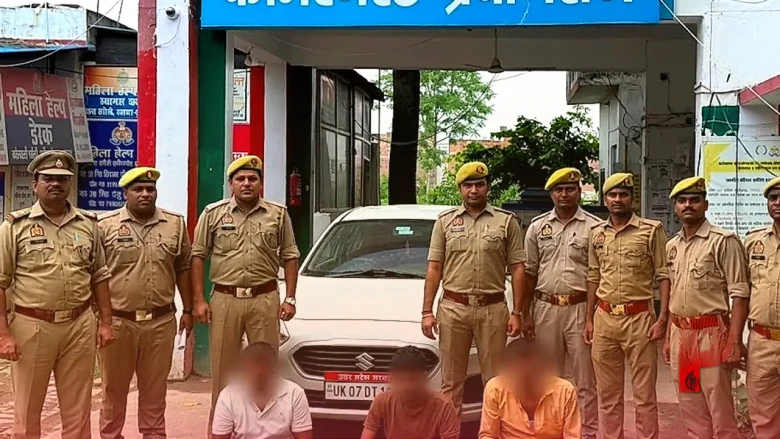 प्रयागराज: 'भारत सरकार' लिखी कार से पति-पत्नी के अपहरण की कोशिश, मोबाइल लोकेशन से पकड़े गए 3 आरोपी