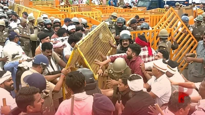 मध्य प्रदेश की राजधानी भोपाल में किसानों का बड़ा प्रदर्शन, मुख्यमंत्री आवास के पास डटे हजारों आंदोलनकारी