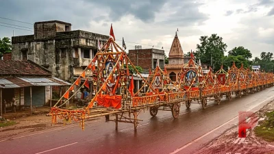 सावन की अद्भुत भक्ति: मुंगेर के रास्ते 54 फीट लंबा भव्य कांवड़ लेकर बाबाधाम रवाना हुए 500 श्रद्धालु