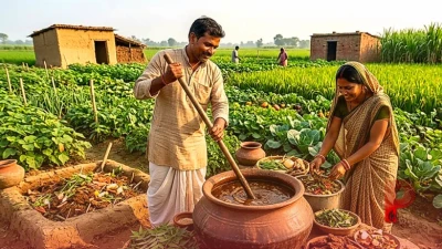 छपरा के किसान अब घर पर बना रहे जैविक खाद और दवा, खेती की लागत में आई भारी कमी