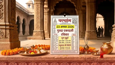 23 अगस्त 2026 पंचांग: पुत्रदा एकादशी के साथ शुरू होगा रविवार, जानें शुभ मुहूर्त और राहुकाल की स्थिति