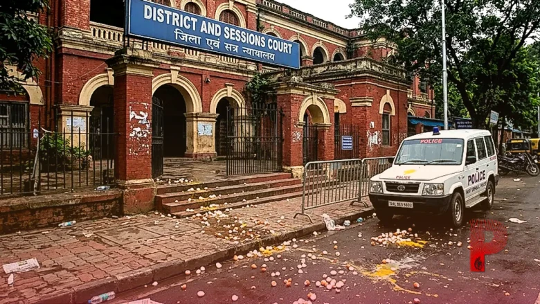 टीएमसी उम्मीदवार तीर्थंकर घोष गिरफ्तार, कोर्ट ले जाते समय जनता ने बरसाए अंडे