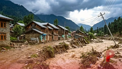 पहलगाम में बादल फटने से ओवेरा नाले में आया सैलाब, कई इलाकों की बिजली ठप