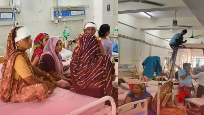 जयपुर के सवाई मानसिंह अस्पताल में बड़ी लापरवाही, मरीज के सिर पर गिरा चलता पंखा और लगे 12 से ज्यादा टांके