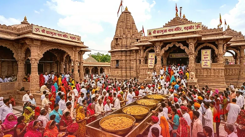 राजस्थान: अच्छी बारिश और खुशहाली के लिए चारभुजा जी को चढ़ाया 11 क्विंटल महाप्रसाद, उमड़ी श्रद्धालुओं की भारी भीड़