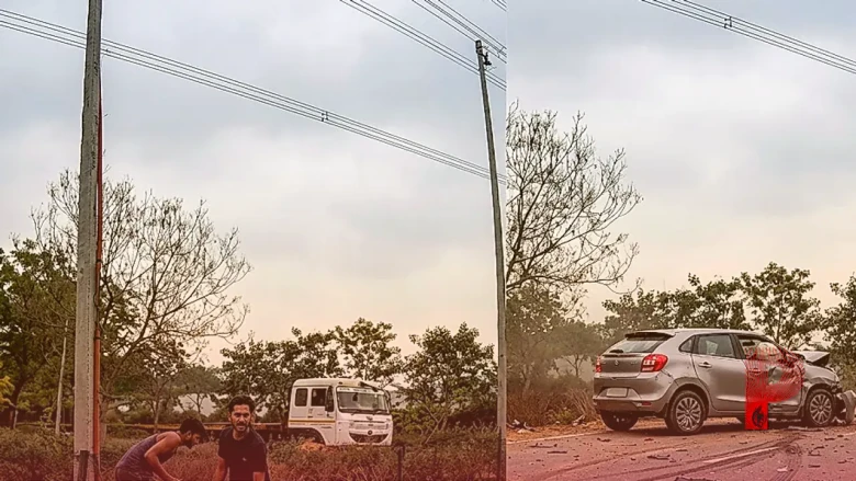 गुरुग्राम में तेज रफ्तार का कहर: सेक्टर-75 में बलेनो ने दो युवकों को मारी जोरदार टक्कर, सीसीटीवी वीडियो आया सामने