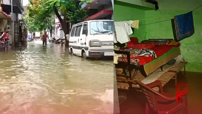 रायपुर में भारी बारिश से जनजीवन बेहाल: घरों में घुसा नाले का गंदा पानी, सड़कों पर बिछी पानी की चादर