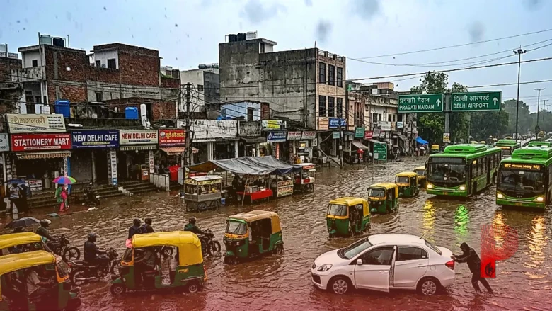 दिल्ली में मूसलाधार बारिश का कहर: सड़कों पर सैलाब, 18 उड़ानें रद्द और 146 विमानों में देरी