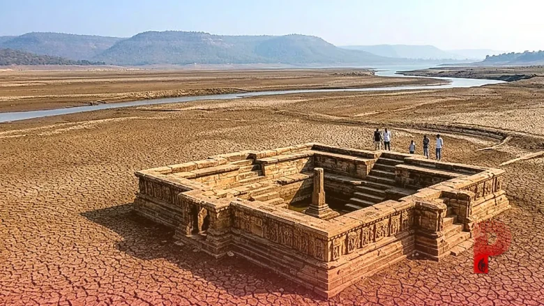 बरगी बांध के घटते जलस्तर ने खोला इतिहास का पन्ना, 40 साल बाद पानी से बाहर आया कलचुरी कालीन 'जलमग्न कुंड'