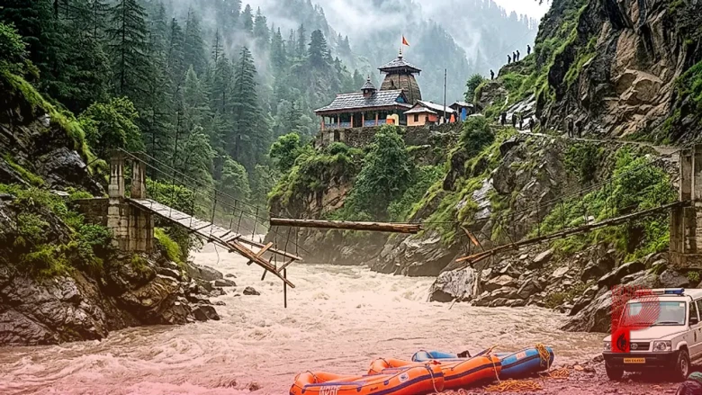 हिमाचल के भरमौर में भारी बारिश का कहर: अस्थाई पुल टूटने से बनी माता मंदिर के पास फंसे 25 से 30 श्रद्धालु, एनडीआरएफ की टीम रवाना