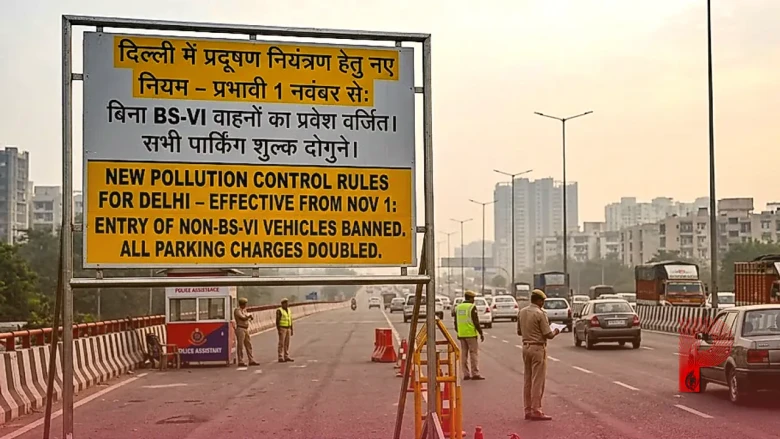 दिल्ली में प्रदूषण पर लगाम के लिए बड़ा एक्शन: 1 नवंबर से बदल जाएंगे कई नियम, बिना बीएस-VI गाड़ियों की एंट्री बैन और पार्किंग चार्ज होगा डबल