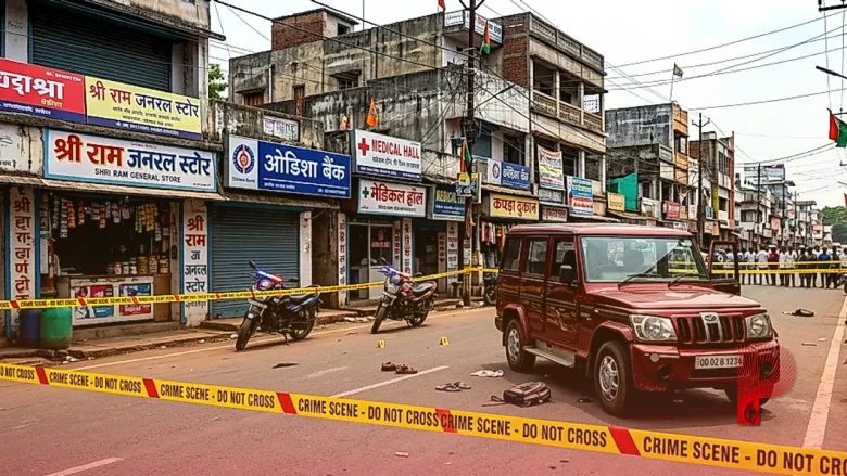 संबलपुर में दिनदहाड़े सनसनीखेज वारदात, व्यापारी की बीच सड़क पर गोली मारकर हत्या