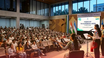 उज्बेकिस्तान में बिखरा पीएम नरेंद्र मोदी की कविताओं का जादू, ताशकंद के छात्रों ने हिंदी और उज्बेक भाषा में गाकर बांधा समां