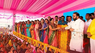 उन्नाव: भगवंतनगर में दिखा रक्षाबंधन का अद्भुत नजारा, 1 लाख से अधिक बहनों ने पुष्पेंद्र सिंह की कलाई पर सजाई राखी
