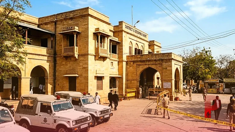 भुज कोर्ट परिसर में पुलिस के साये में खूनी खेल, अधिकारी सामने थे और युवक के पेट में घोंप दिया चाकू