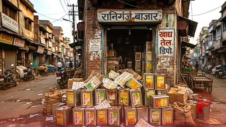 रानीगंज में नकली खाद्य तेल का बड़ा भंडाफोड़, घर से बरामद हुए ब्रांडेड कंपनियों के नकली लेबल और टिन