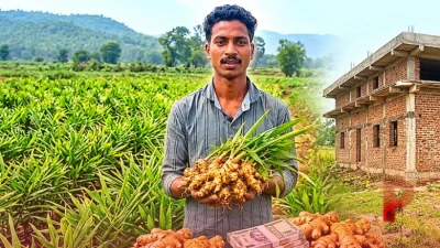 अंबिकापुर के किसान संतोष की अनोखी पहल, धान छोड़कर अदरक की खेती से चमकी किस्मत