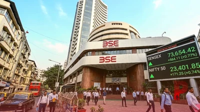 शेयर बाजार में हफ्ते की जोरदार शुरुआत: सेंसेक्स 564 अंक उछला, निफ्टी ने 23,400 का आंकड़ा पार किया