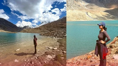 हिमाचल: घेपन झील पर GLOF का खतरा, 14 किलोमीटर की चढ़ाई कर हालात का जायजा लेने पहुंचीं डीसी किरण भड़ाना