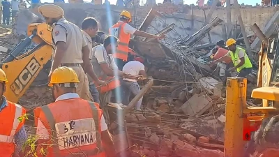 अंबाला: निर्माणाधीन 3 मंजिला इमारत गिरी, मलबे में दबे 8 मजदूर, बचाव अभियान जारी
