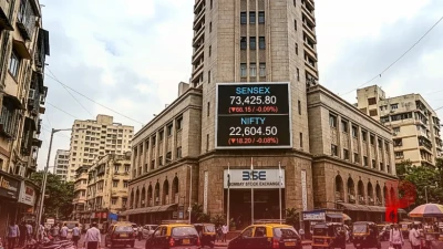 भारतीय शेयर बाजार में सुस्ती का दौर, सेंसेक्स 66 अंक फिसला और निफ्टी 22,600 के करीब