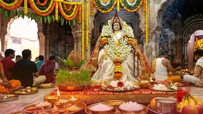 नवरात्रि के दूसरे दिन मां ब्रह्मचारिणी की पूजा: जानें विधि, महत्व और प्रिय भोग