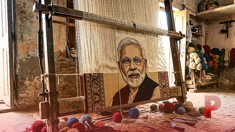 मिर्जापुर: पिता से कालीन बुनाई सीख आत्मनिर्भर बनी ज्ञान देवी, कालीन पर उकेरी प्रधानमंत्री मोदी की तस्वीर