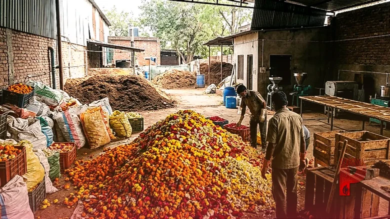 फरीदाबाद: मंदिरों से निकले फूलों से अब बन रहे अगरबत्ती और खाद, जर्मनी से पहुंचे विशेषज्ञ