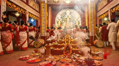 सिंदूर खेला 2026: क्या है सिंदूर खेला की परंपरा और क्यों होता है धुनुची नृत्य का आयोजन