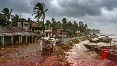 बंगाल की खाड़ी में चक्रवात का खतरा: 90 किलोमीटर प्रति घंटे की रफ्तार से चलेंगी हवाएं, 10 राज्यों में हाई अलर्ट